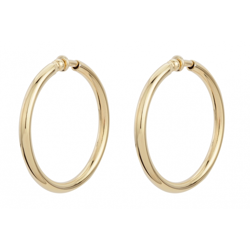 Traveller Oorclips Creoles verguld - 45 mm