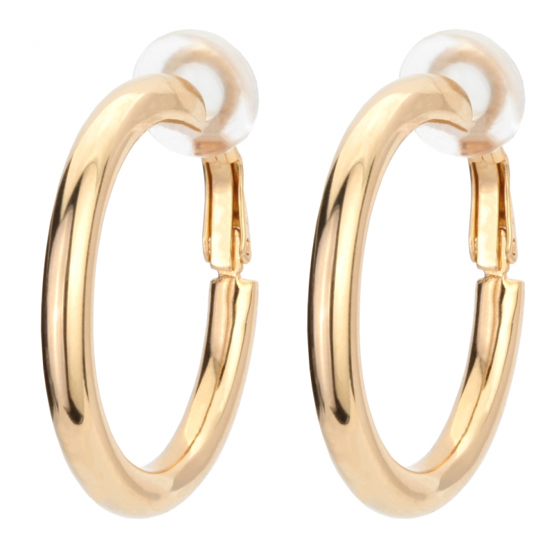 Traveller Oorclips Creoles verguld - 33 mm