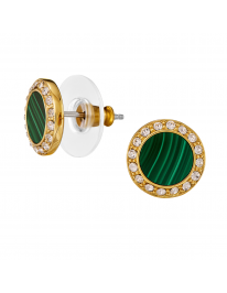 Pierced earring gold cryst...