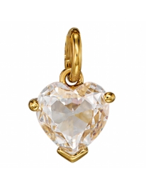 Charm gold CZ 12mm