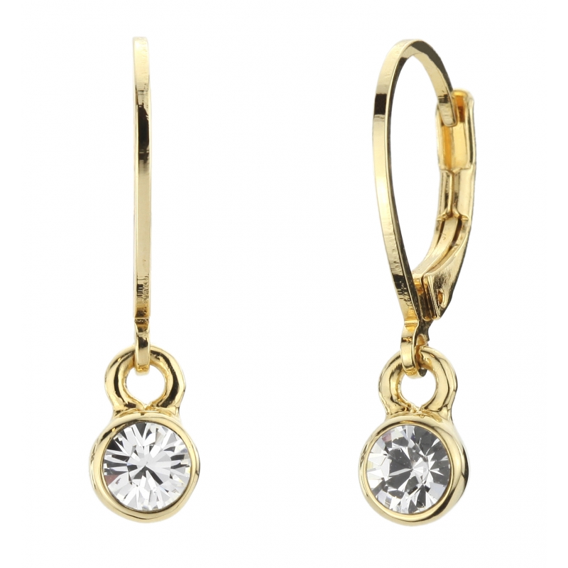 Traveller Oorhangers verguld kristal