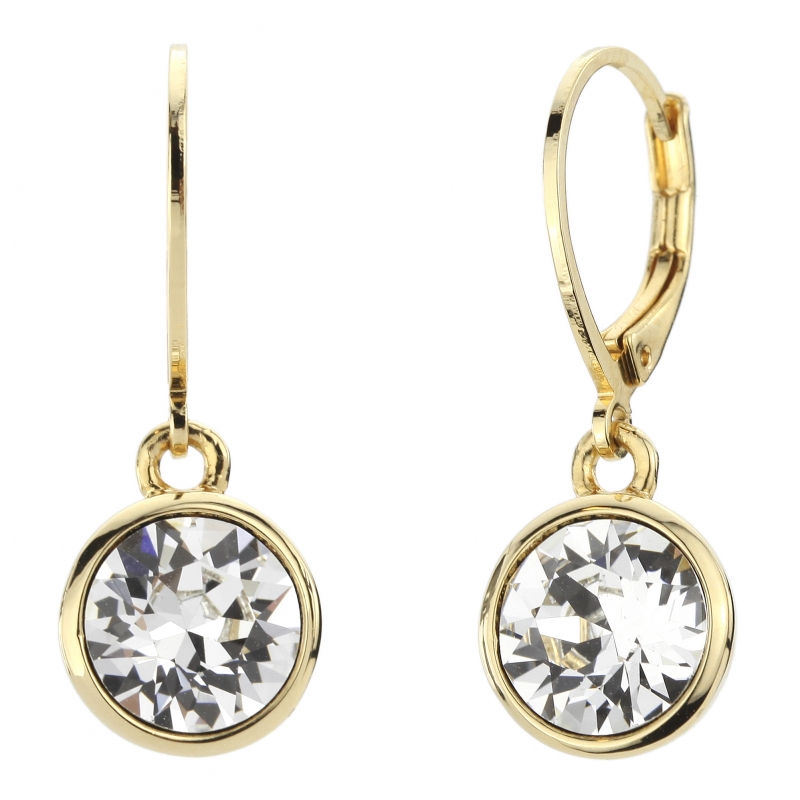 Traveller Oorhangers verguld kristal