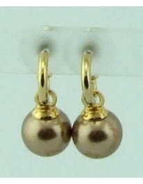 Drop earring gold 12mm bronze