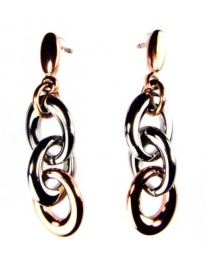 Drop earring steel 2tone...