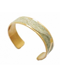 Bangle steel ros white glitter
