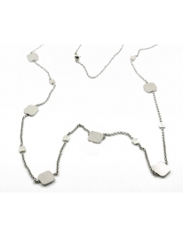 Necklace steel mattshiny 90cm