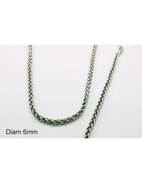 Necklace - steel - 43+4 cm