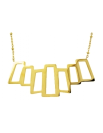 Necklace steel gold 455cm