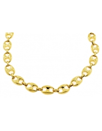 Necklace steel gold 45cm