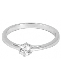 Ring, 925/rhod, 4mm CZ...