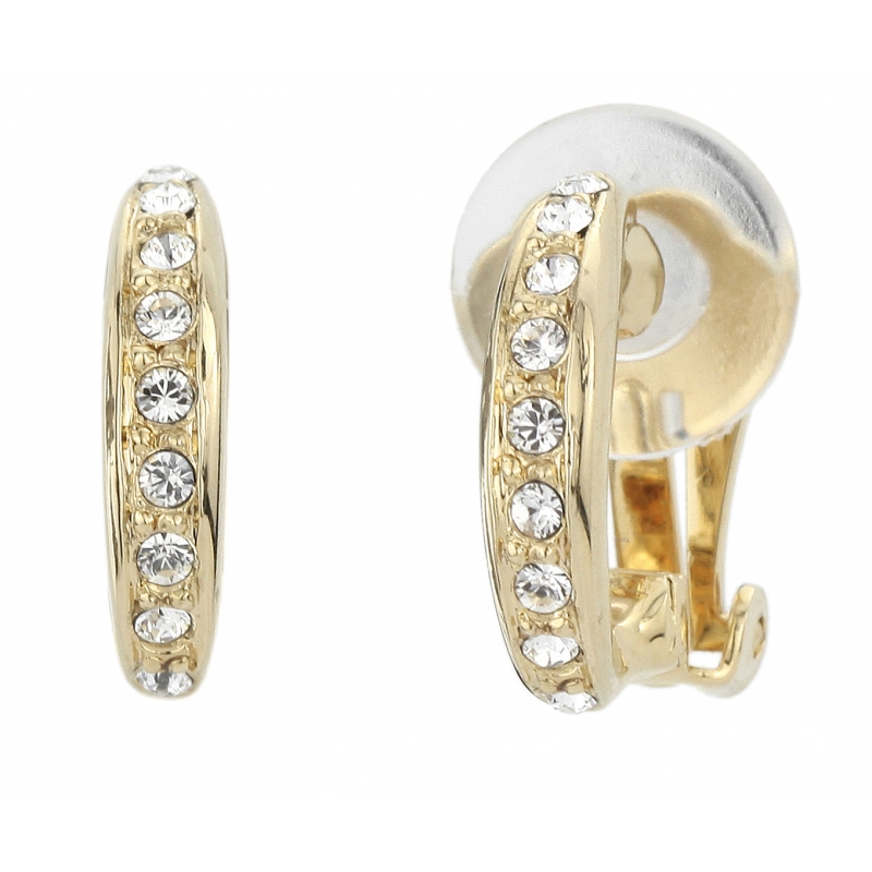 Traveller Oorclips verguld kristal