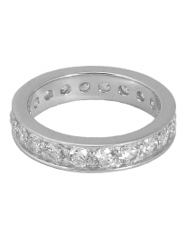 Ring, 925/rhod, 3mm CZ...