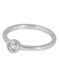 Ring, 925/rhod, 4mm CZ...