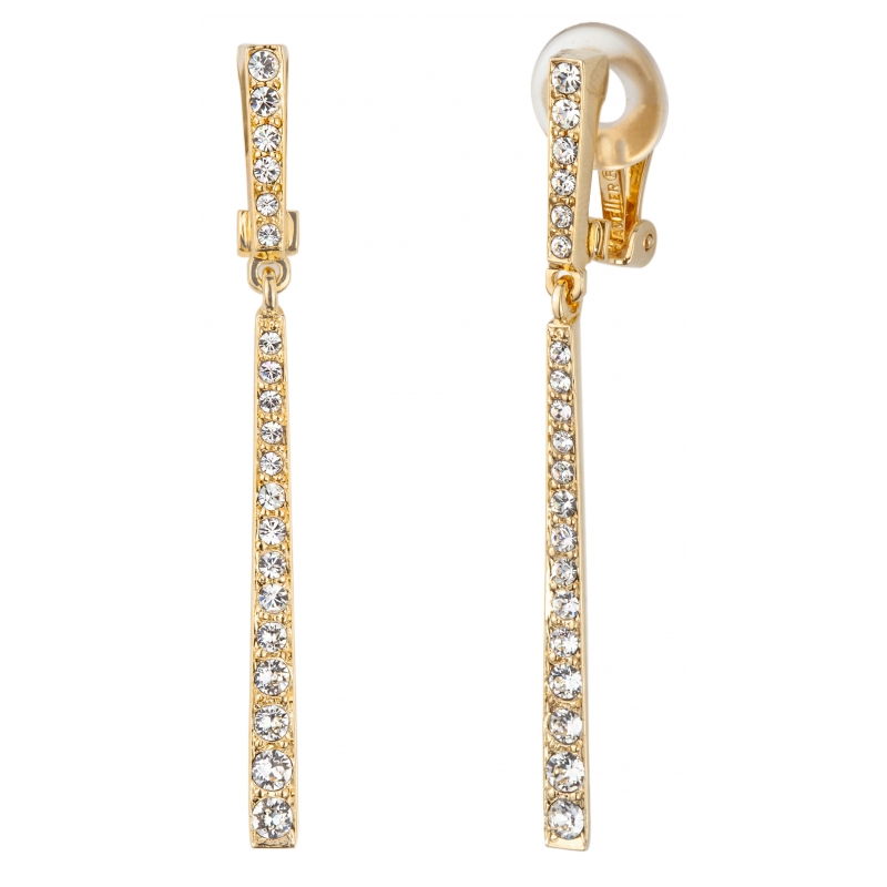 Traveller Oorclips Hanger verguld kristal