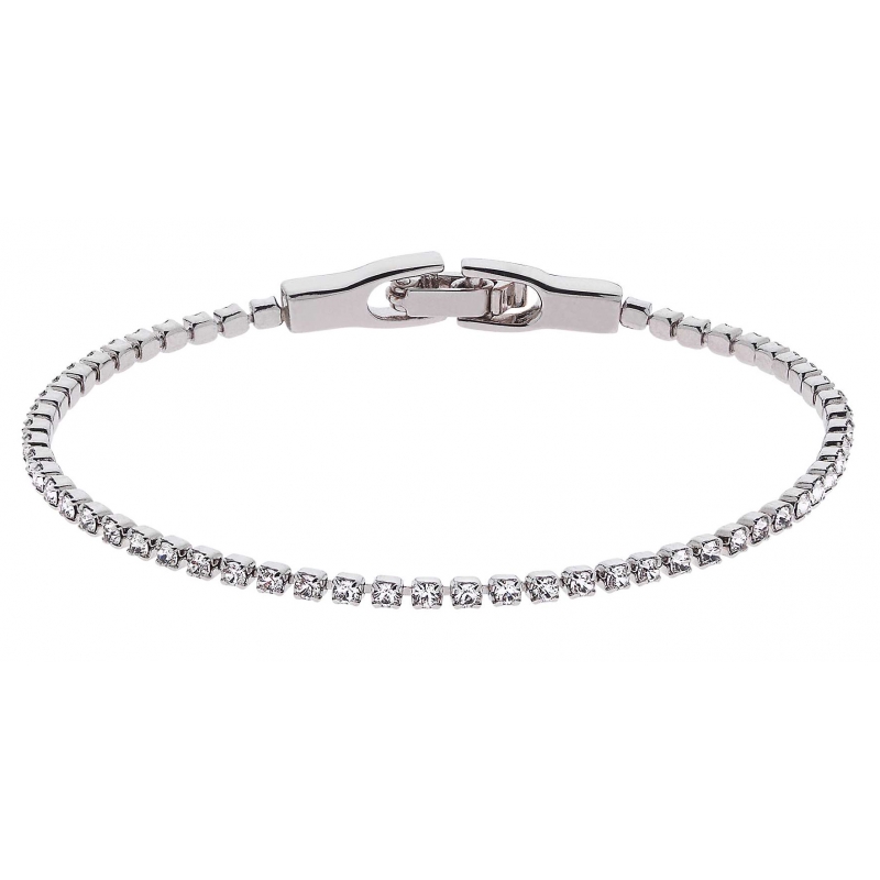 Traveller Tennisarmband geplatineerd kristal - 17+2.5cm