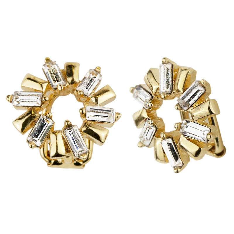 Traveller Oorclips verguld kristal