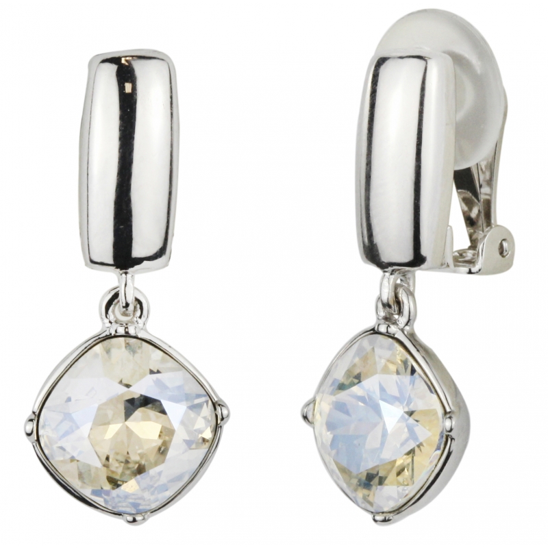 Traveller Oorclips Hanger geplatineerd 10mm Moonlight