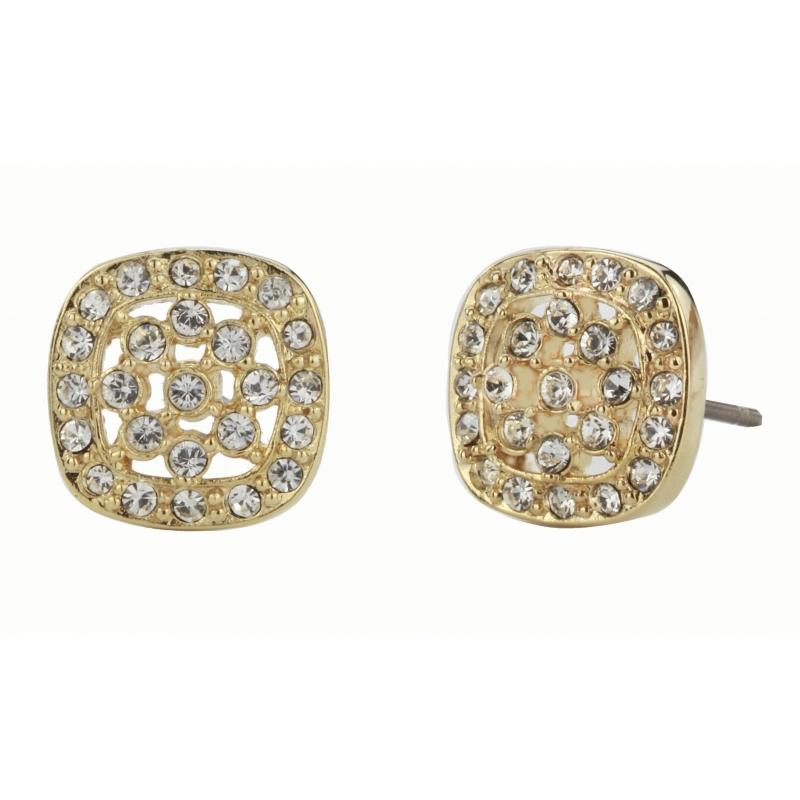 Traveller Oorstekers verguld kristal