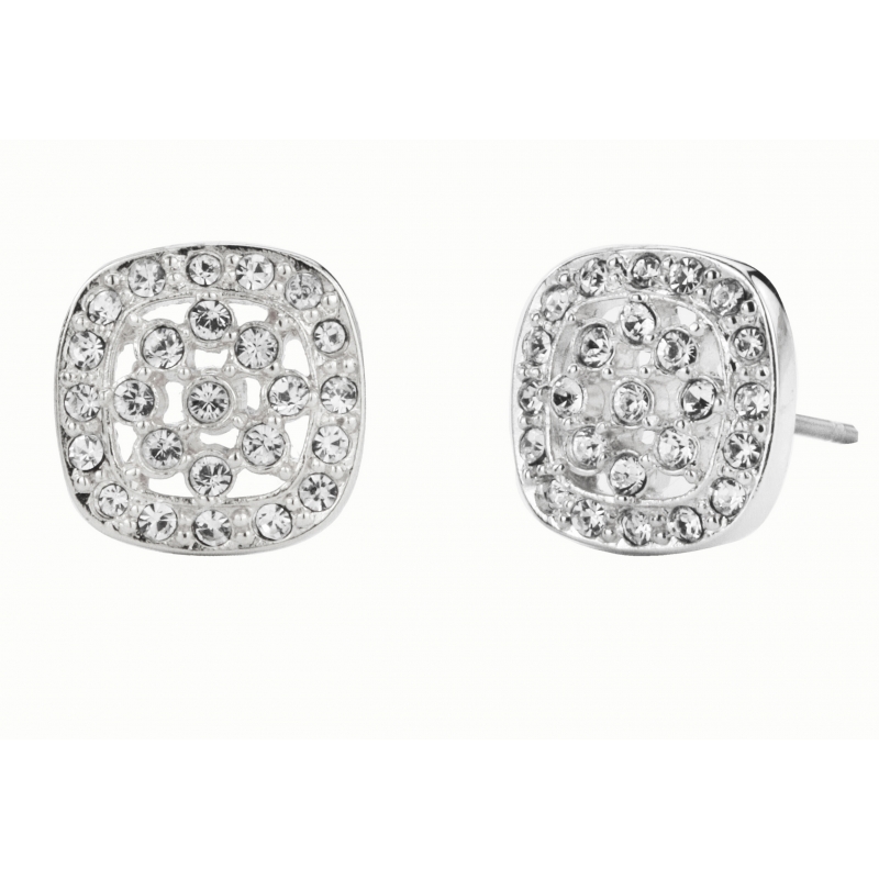 Traveller Oorstekers geplatineerd kristal