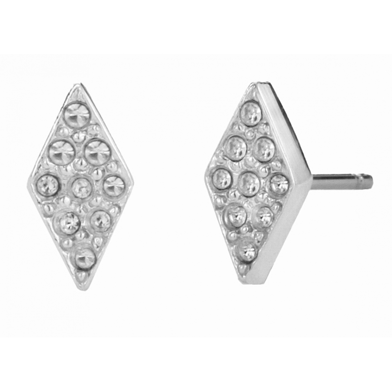 Traveller Oorstekers geplatineerd kristal