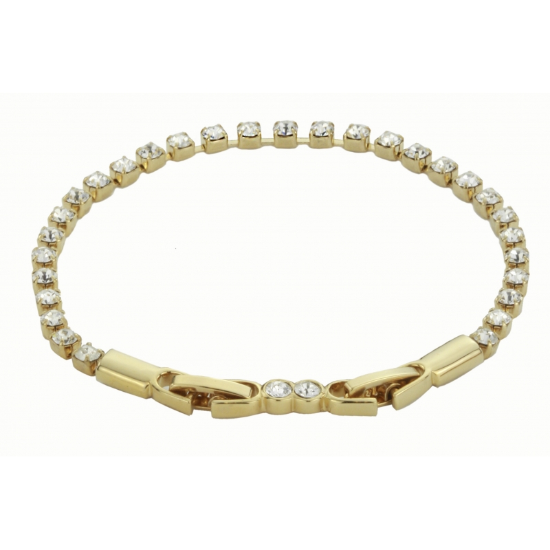 Traveller Tennisarmband verguld kristal - 18+2,5cm