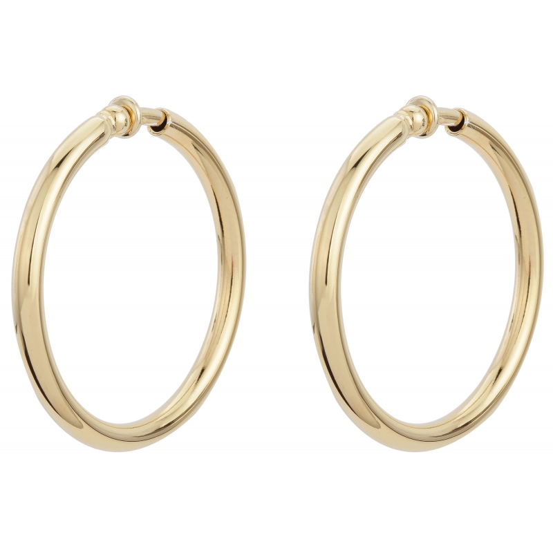 Traveller Oorclips Creoles verguld - 50 mm