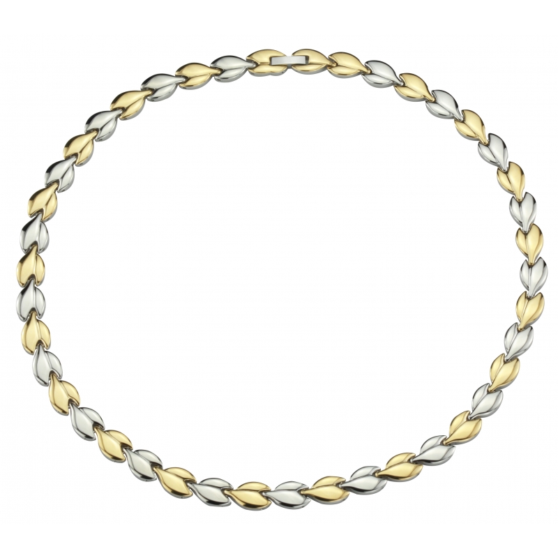 Traveller Ketting edelstaal bicolor - 46cm