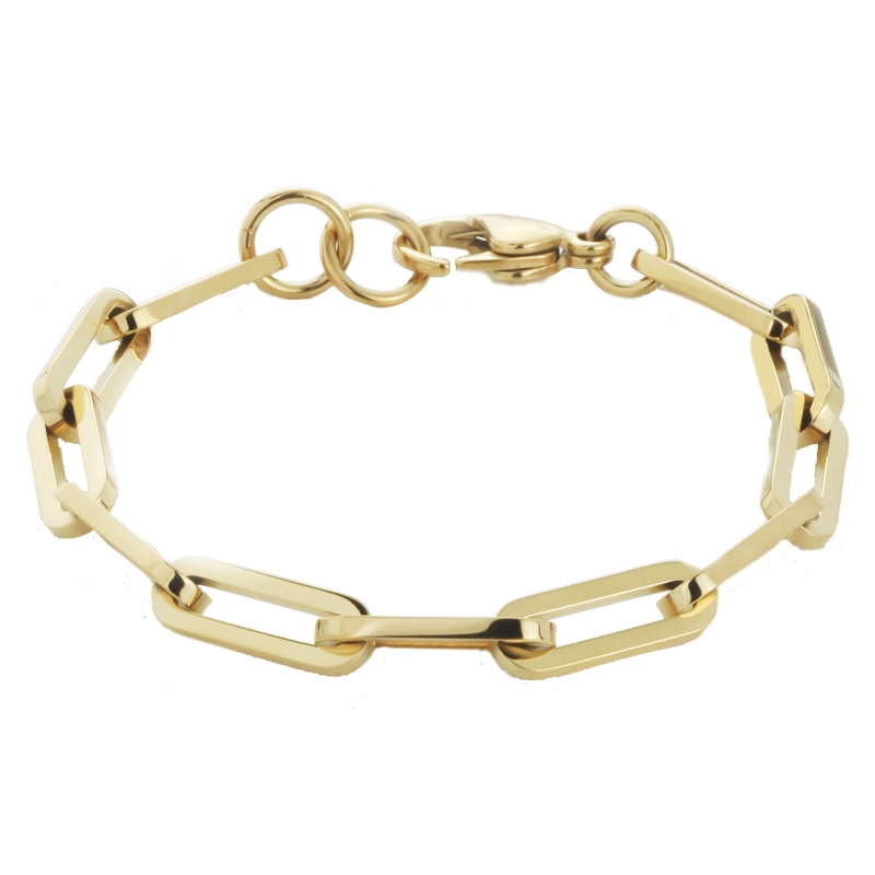 Traveller Armband edelstaal verguld - 21cm