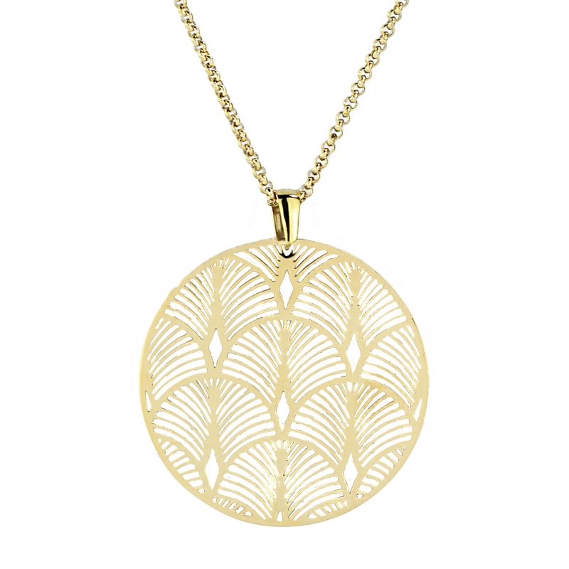 Traveller Hanger met ketting edelstaal verguld - 50+10cm