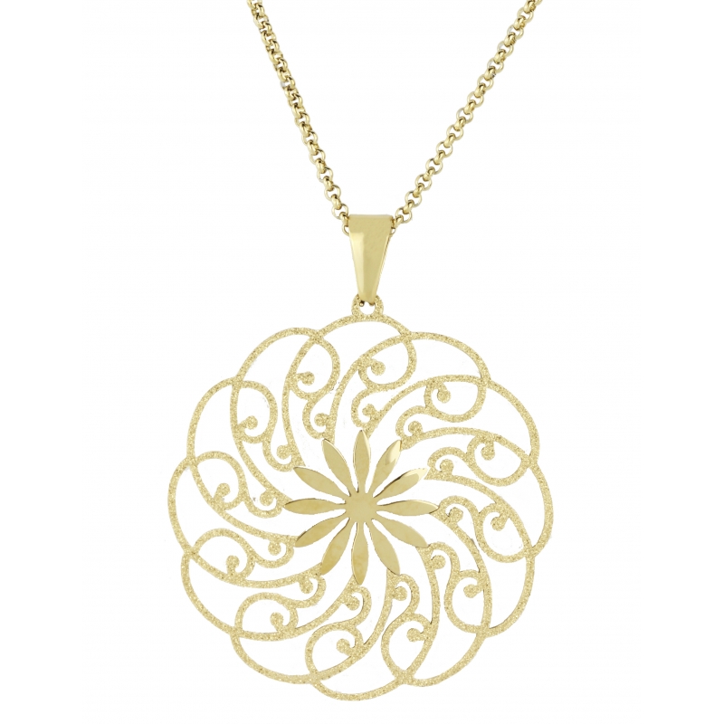 Traveller Hanger met ketting edelstaal verguld - 50+10cm