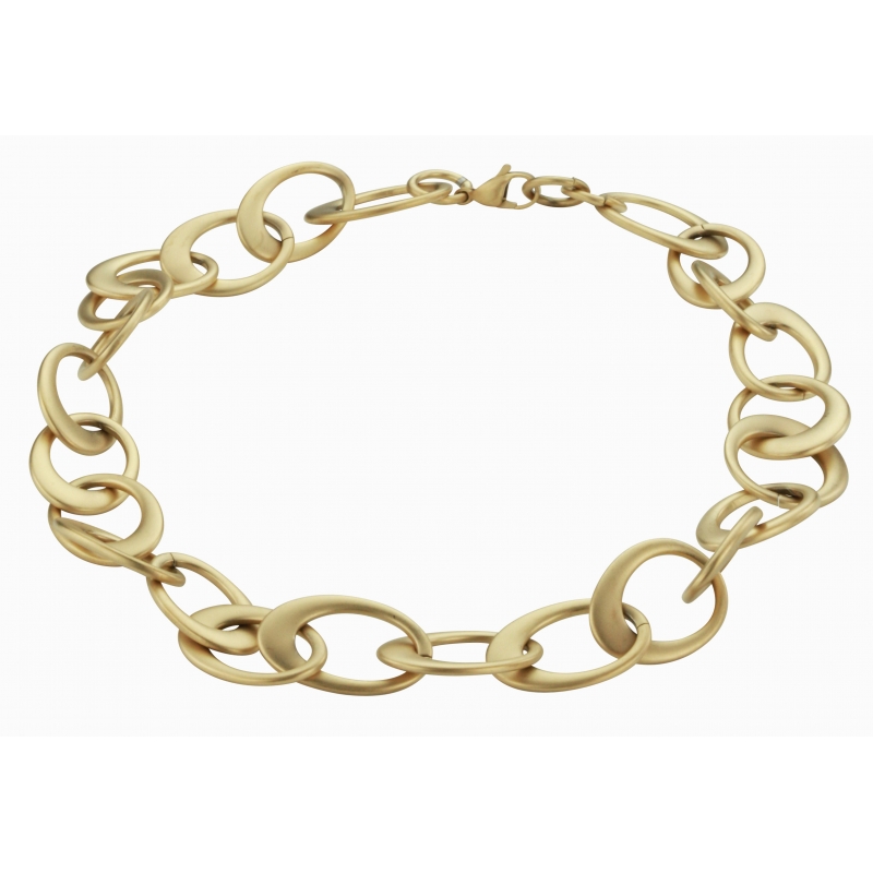 Traveller Ketting edelstaal verguld - 47 cm